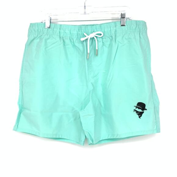 Culprit Swimwear Men's XXL Solid Light Turquoise Swim Short Bottoms NEW - Picture 1 of 7